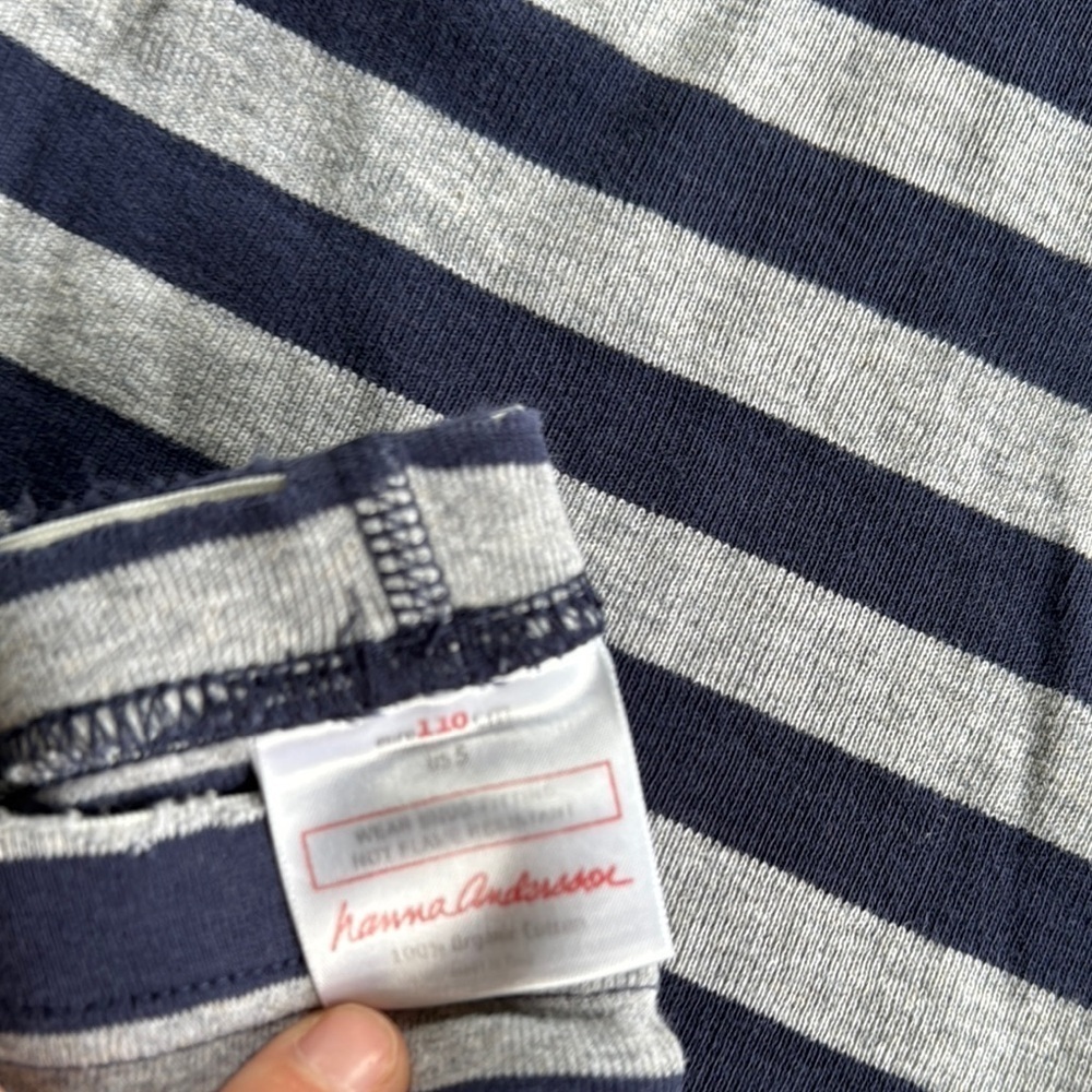 Hanna Andersson Blue and Gray Pajama Sets with Cozy Stripes - Picture 2 of 2